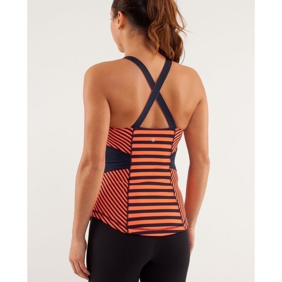 Lululemon Work It Out Tank Sea Stripe Light Flare Inkwell - Picture 6 of 12